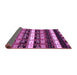 Sideview of Abstract Purple Modern Rug, abs1807pur