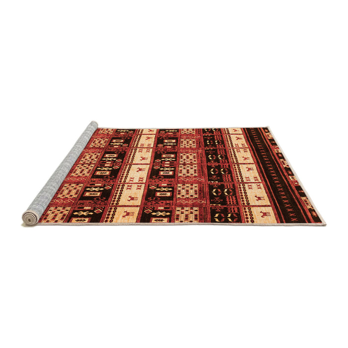Sideview of Machine Washable Abstract Orange Modern Area Rugs, wshabs1807org