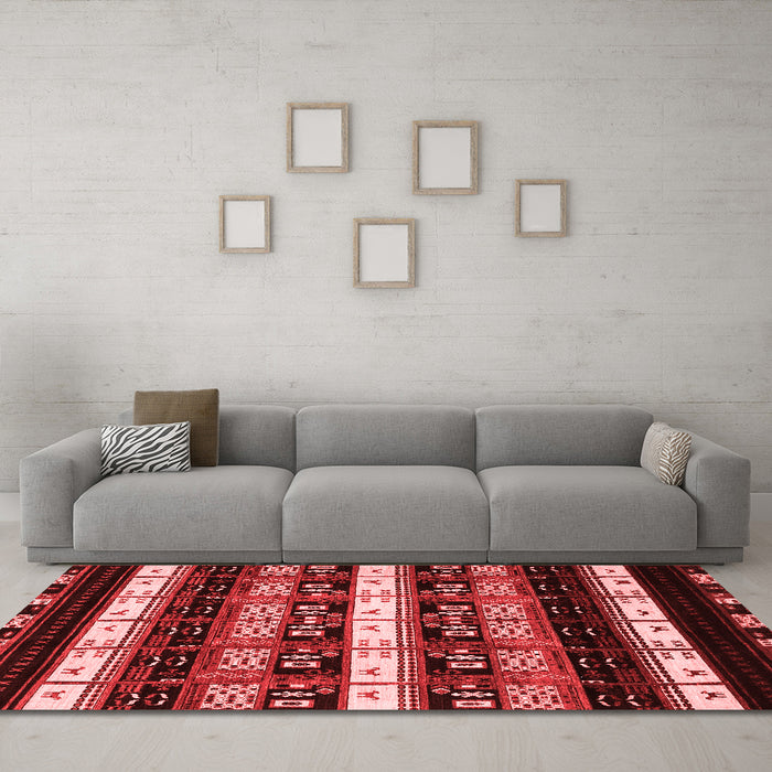 Modern Red Washable Rugs