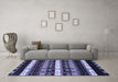 Machine Washable Abstract Blue Modern Rug in a Living Room, wshabs1807blu