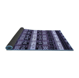 Sideview of Abstract Blue Modern Rug, abs1807blu