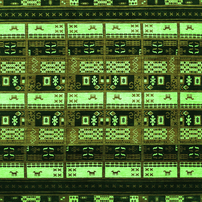 Square Abstract Green Modern Rug, abs1807grn