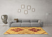 Machine Washable Abstract Brown Modern Rug in a Living Room,, wshabs1808brn