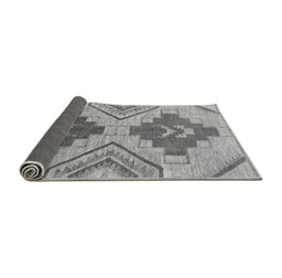 Sideview of Abstract Gray Modern Rug, abs1808gry