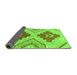 Sideview of Abstract Green Modern Rug, abs1808grn