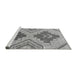 Sideview of Machine Washable Abstract Gray Modern Rug, wshabs1808gry