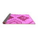 Sideview of Abstract Purple Modern Rug, abs1808pur