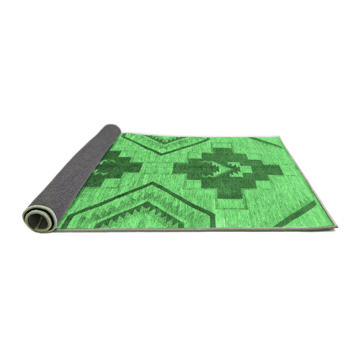 Sideview of Abstract Emerald Green Modern Rug, abs1808emgrn