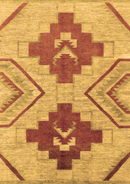 Abstract Brown Modern Rug, abs1808brn
