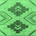 Square Abstract Emerald Green Modern Rug, abs1808emgrn