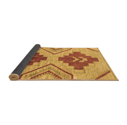 Sideview of Abstract Brown Modern Rug, abs1808brn