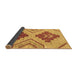 Sideview of Abstract Brown Modern Rug, abs1808brn