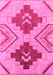 Machine Washable Abstract Pink Modern Rug, wshabs1808pnk