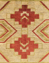 Machine Washable Abstract Orange Rug, wshabs1808