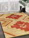 Machine Washable Abstract Orange Rug in a Family Room, wshabs1808