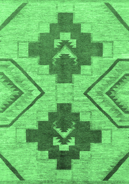Abstract Emerald Green Modern Rug, abs1808emgrn
