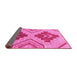 Sideview of Abstract Pink Modern Rug, abs1808pnk