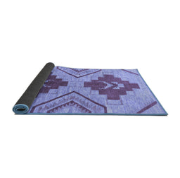 Sideview of Abstract Blue Modern Rug, abs1808blu