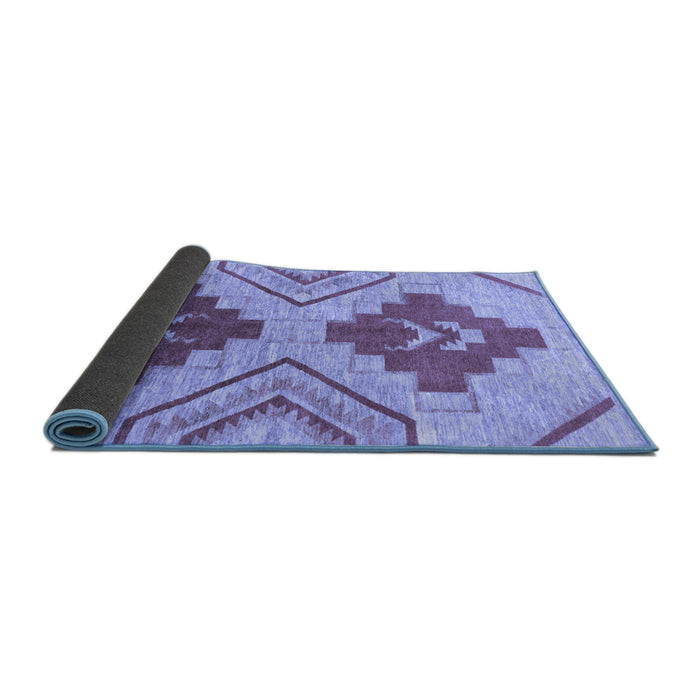 Sideview of Abstract Blue Modern Rug, abs1808blu