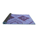 Sideview of Abstract Blue Modern Rug, abs1808blu