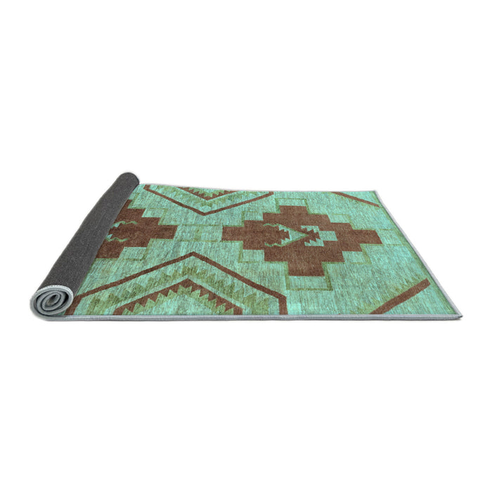Sideview of Abstract Light Blue Modern Rug, abs1808lblu