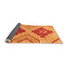 Sideview of Abstract Orange Modern Rug, abs1808org