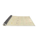 Sideview of Abstract Golden Blonde Gold Solid Rug, abs1809