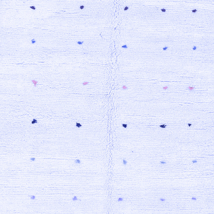 Machine Washable Solid Blue Modern Rug, wshabs1809blu