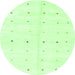 Round Solid Green Modern Rug, abs1809grn