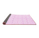 Sideview of Solid Pink Modern Rug, abs1809pnk