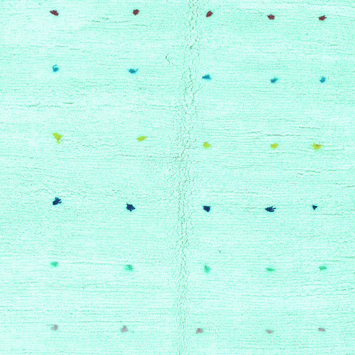 Machine Washable Solid Turquoise Modern Area Rugs, wshabs1809turq