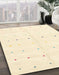 Abstract Golden Blonde Gold Solid Rug in Family Room, abs1809