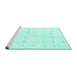 Sideview of Machine Washable Solid Turquoise Modern Area Rugs, wshabs1809turq