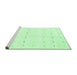 Sideview of Machine Washable Solid Emerald Green Modern Area Rugs, wshabs1809emgrn