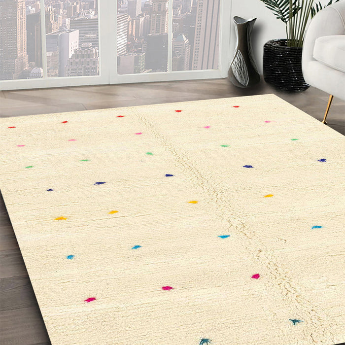Machine Washable Abstract Gold Rug in a Family Room, wshabs1809
