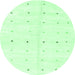 Round Solid Emerald Green Modern Rug, abs1809emgrn