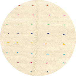 Round Machine Washable Abstract Gold Rug, wshabs1809