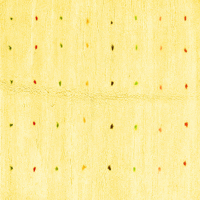 Square Solid Yellow Modern Rug, abs1809yw