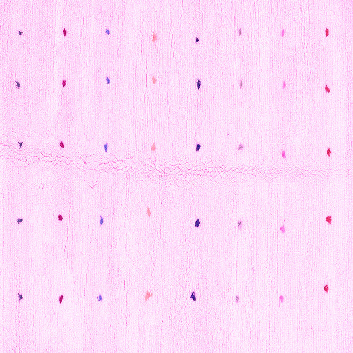Square Machine Washable Solid Pink Modern Rug, wshabs1809pnk