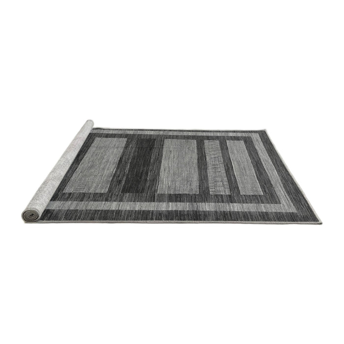 Sideview of Machine Washable Abstract Gray Modern Rug, wshabs180gry