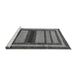 Sideview of Machine Washable Abstract Gray Modern Rug, wshabs180gry