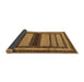 Sideview of Abstract Brown Modern Rug, abs180brn