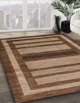 Abstract Red Brown Modern Rug in Family Room, abs180