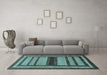 Machine Washable Abstract Light Blue Modern Rug in a Living Room, wshabs180lblu