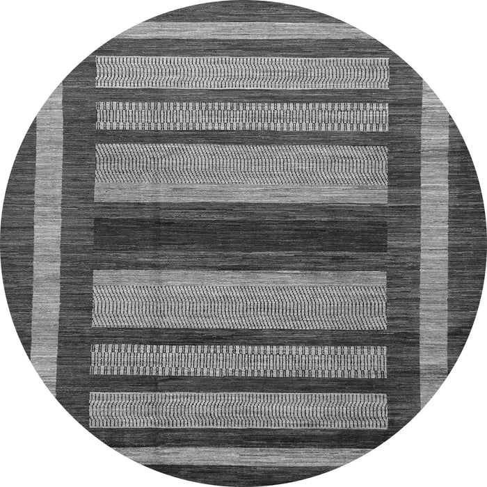 Round Abstract Gray Modern Rug, abs180gry