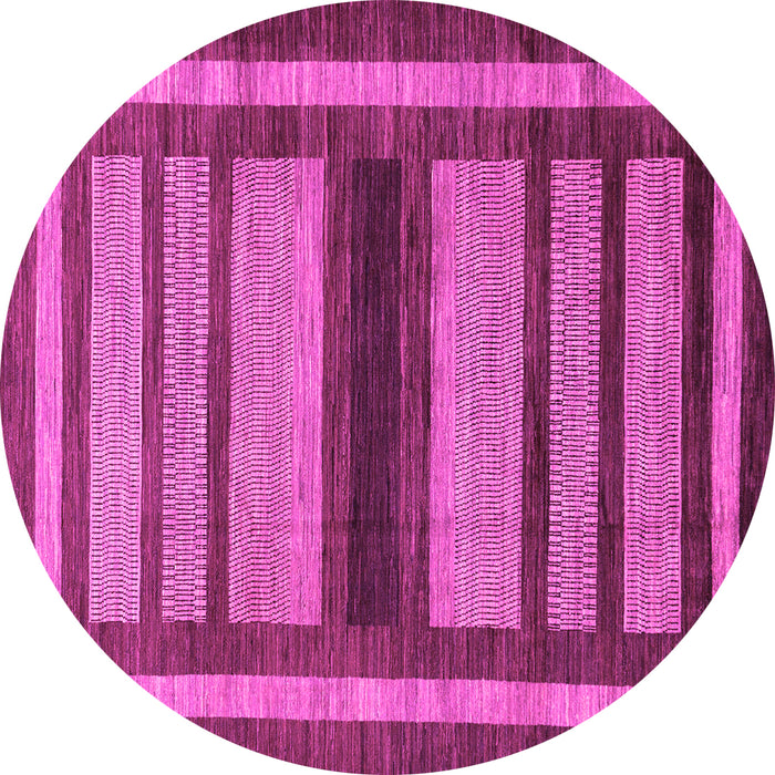 Round Abstract Pink Modern Rug, abs180pnk