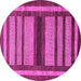 Round Abstract Pink Modern Rug, abs180pnk