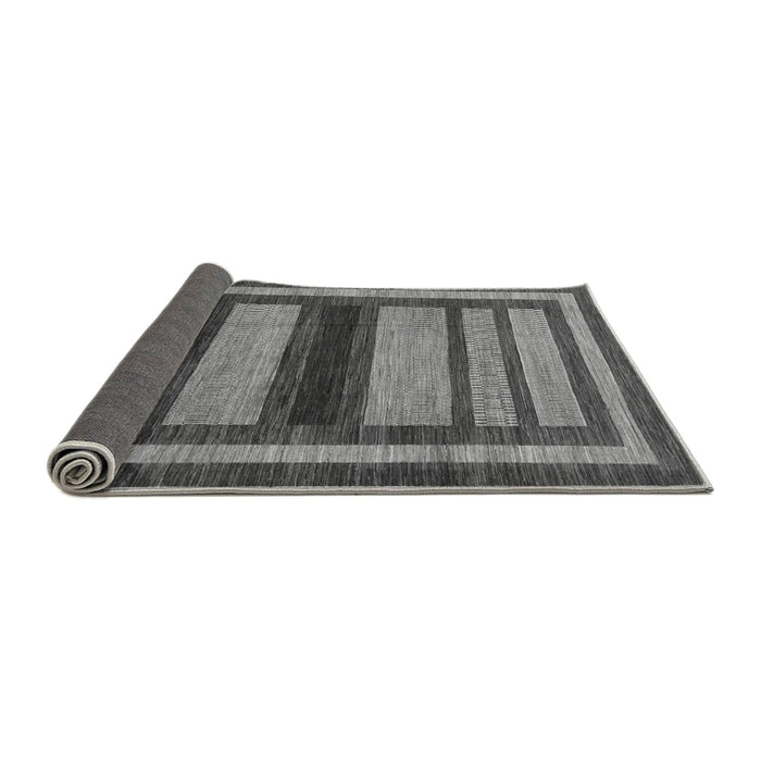 Sideview of Abstract Gray Modern Rug, abs180gry