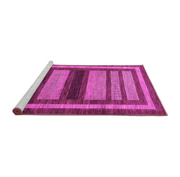 Sideview of Machine Washable Abstract Pink Modern Rug, wshabs180pnk
