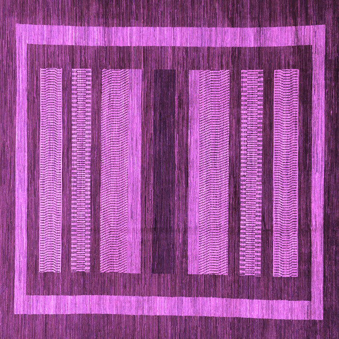 Square Machine Washable Abstract Purple Modern Area Rugs, wshabs180pur